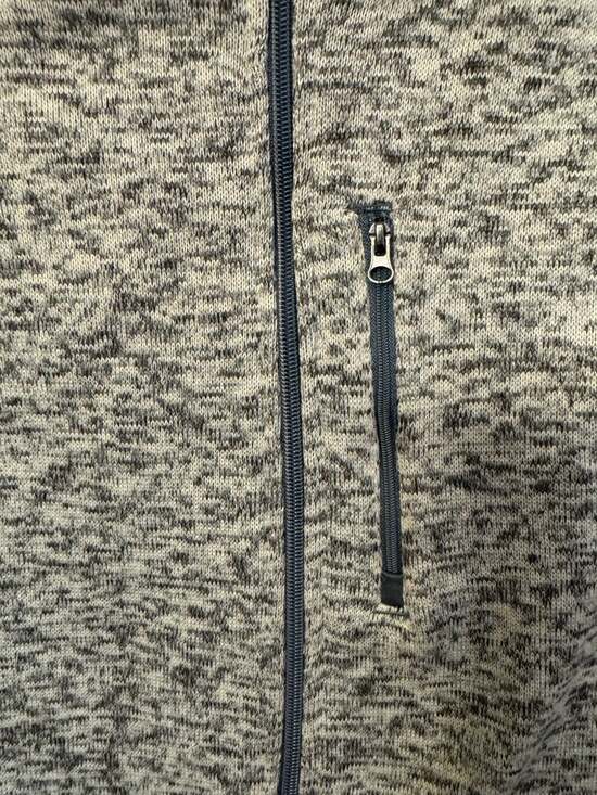 Beverly Hills Polo Club Men's Gray Space-Dyed Sweater Knit Fleece Full-Zip Vest - Picture 3 of 4